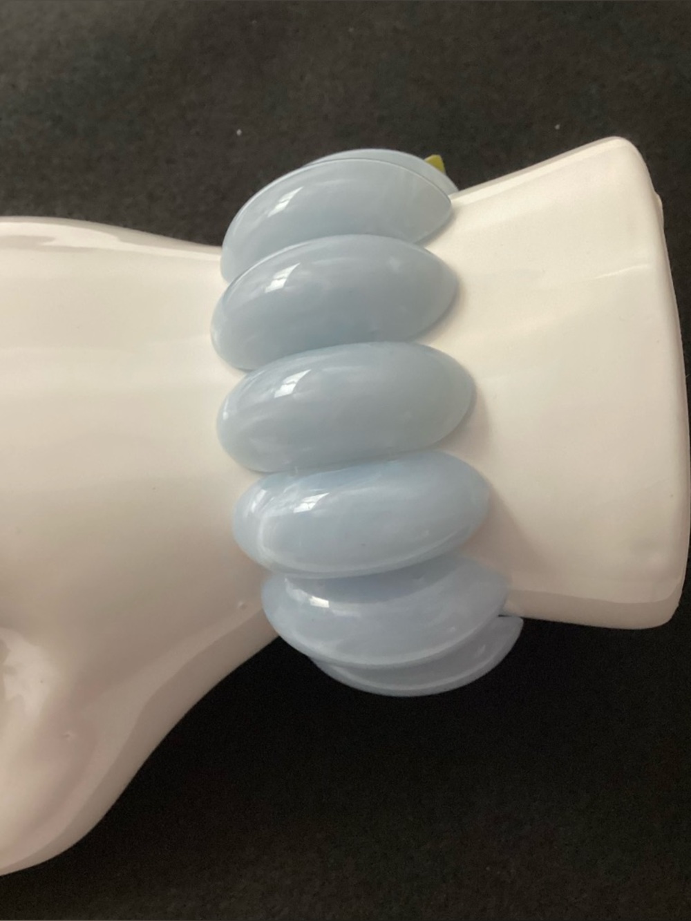 I.N.C. International Concepts Light Blue Chunky Plastic Shell Stretch Bracelet - Picture 3 of 7